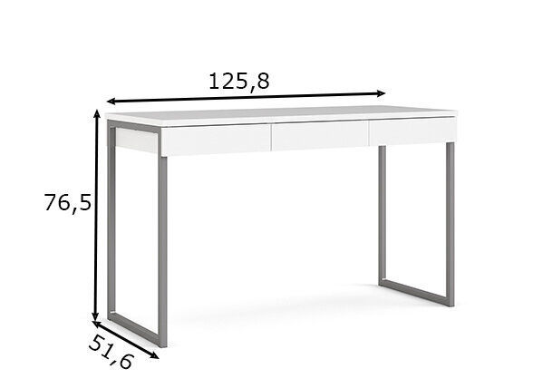 Rakstāmgalds Function, balta/pelēka cena un informācija | Datorgaldi, rakstāmgaldi, biroja galdi | 220.lv