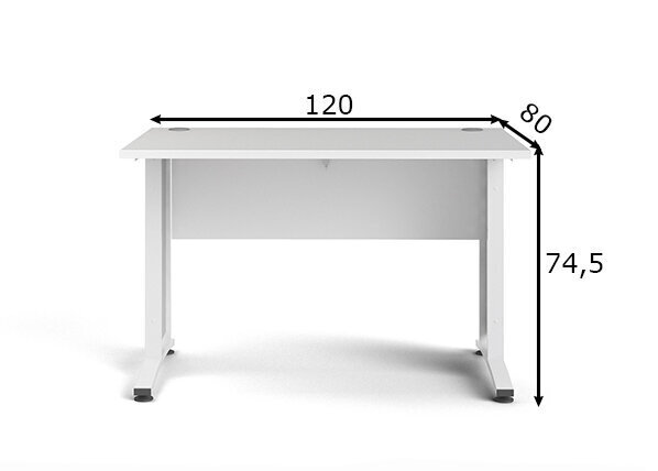 Rakstāmgalds Tvilum Prima, balts cena un informācija | Datorgaldi, rakstāmgaldi, biroja galdi | 220.lv