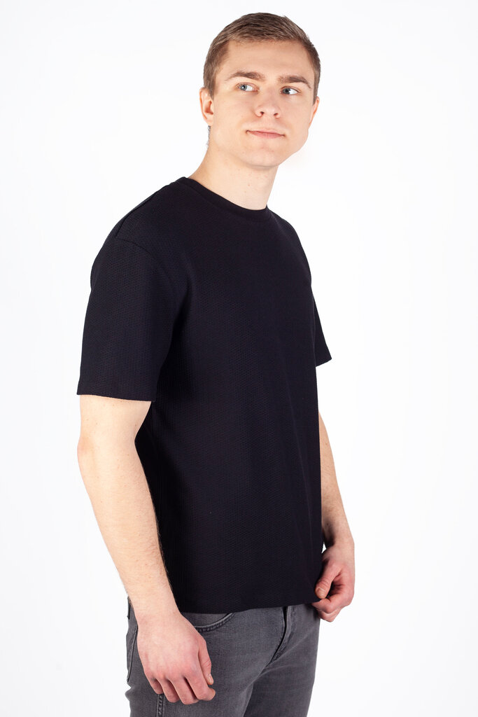 T-krekls vīriešiem Jack & Jones 12249322BLACK, melns цена и информация | Vīriešu T-krekli | 220.lv