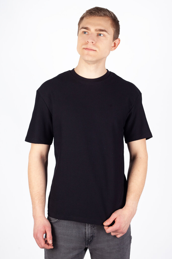 T-krekls vīriešiem Jack & Jones 12249322BLACK, melns цена и информация | Vīriešu T-krekli | 220.lv