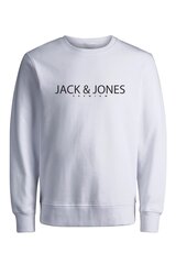 Sporta džemperis vīriešiem Jack & Jones 12256972BRIGHTWHITE, balts cena un informācija | Vīriešu džemperi | 220.lv