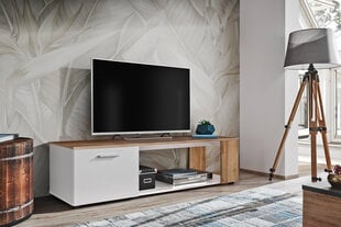TV skapītis ASM Maze I, balts/brūns cena un informācija | TV galdiņi | 220.lv