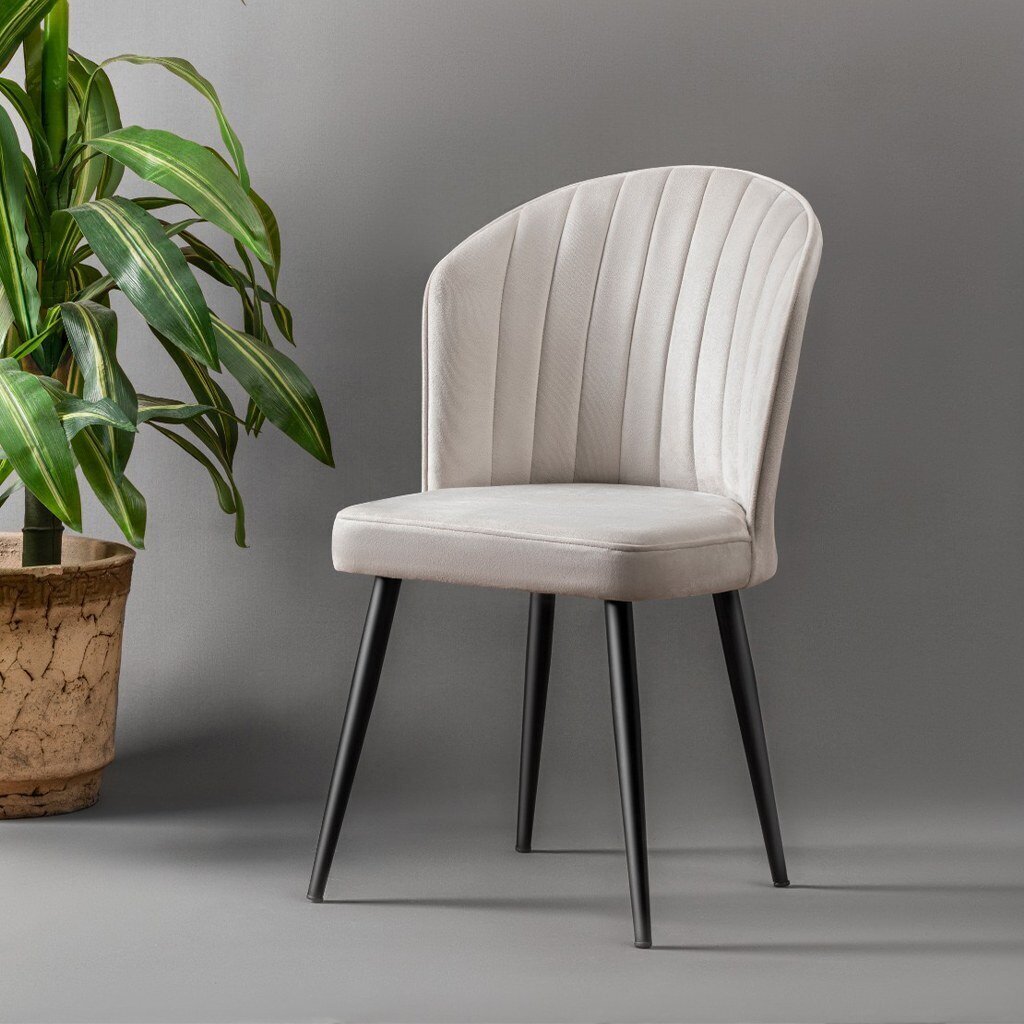 4 krēslu komplekts Kalune Design Rubi, balts cena un informācija | Virtuves un ēdamistabas krēsli | 220.lv