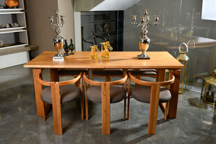 Pusdienu galds Asir Çery, brūns cena un informācija | Virtuves galdi, ēdamgaldi | 220.lv