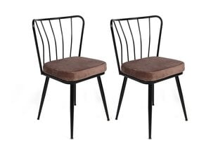 4 krēslu komplekts Kalune Design Yildiz 947 V4, brūns cena un informācija | Virtuves un ēdamistabas krēsli | 220.lv
