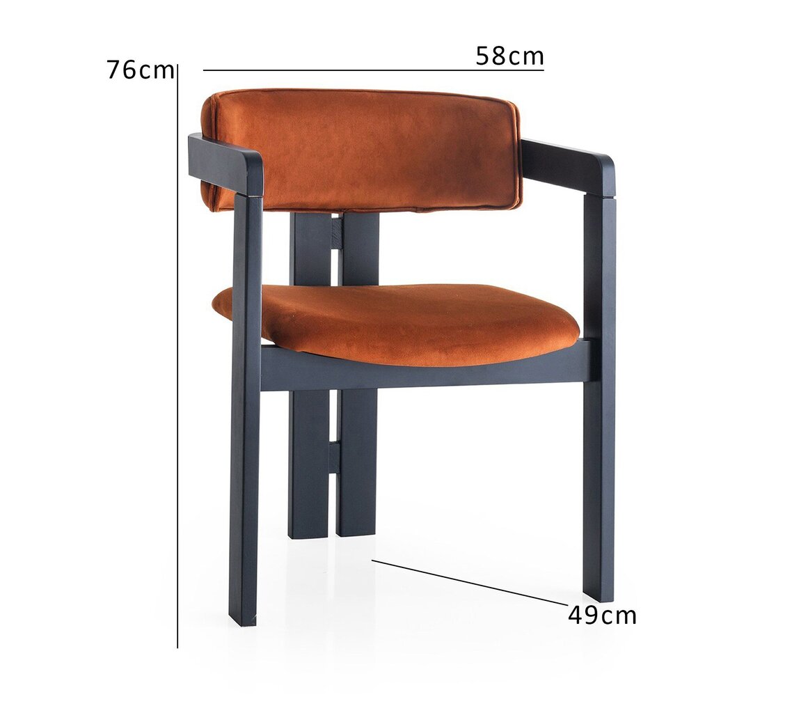 Ēdamistabas krēsls Kalune Design CO 001, brūns cena un informācija | Virtuves un ēdamistabas krēsli | 220.lv