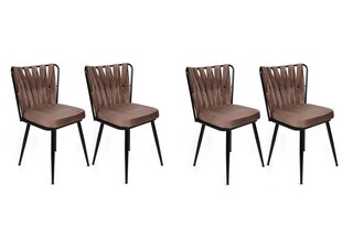 комплект из 4 стульев Kalune Design Kusakli 233 V4, коричневый/черный цена и информация | Стулья для кухни и столовой | 220.lv