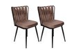 4 krēslu komplekts Kalune Design Kusakli 233 V4, brūns/melns cena un informācija | Virtuves un ēdamistabas krēsli | 220.lv