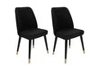 4 krēslu komplekts Kalune Design Hugo 366 V4, melns cena un informācija | Virtuves un ēdamistabas krēsli | 220.lv