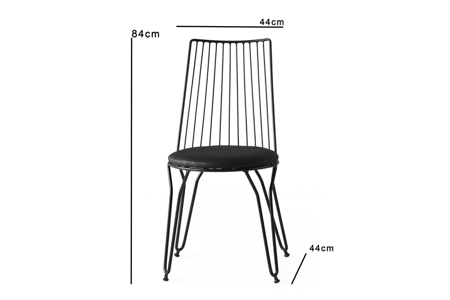 2 krēslu komplekts Kalune Design Ada 276 V2, melns цена и информация | Virtuves un ēdamistabas krēsli | 220.lv