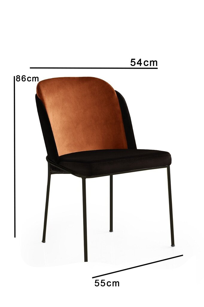 4 krēslu komplekts Kalune Design DR 147 V4, melns cena un informācija | Virtuves un ēdamistabas krēsli | 220.lv