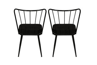 2 krēslu komplekts Kalune Design Yildiz 943 V2, melns cena un informācija | Virtuves un ēdamistabas krēsli | 220.lv