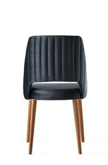 4 krēslu komplekts Kalune Design Acelya, melns cena un informācija | Virtuves un ēdamistabas krēsli | 220.lv