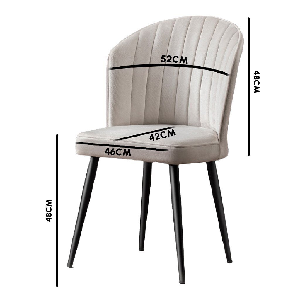 2 krēslu komplekts Kalune Design Rubi, pelēks cena un informācija | Virtuves un ēdamistabas krēsli | 220.lv