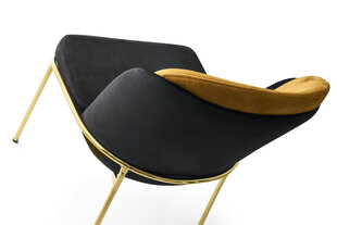 2 krēslu komplekts Kalune Design Dore 106 V2, melns/dzeltens kaina ir informacija | Virtuves un ēdamistabas krēsli | 220.lv