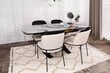 2 krēslu komplekts Kalune Design Dore 145 V2, melns/balts цена и информация | Virtuves un ēdamistabas krēsli | 220.lv