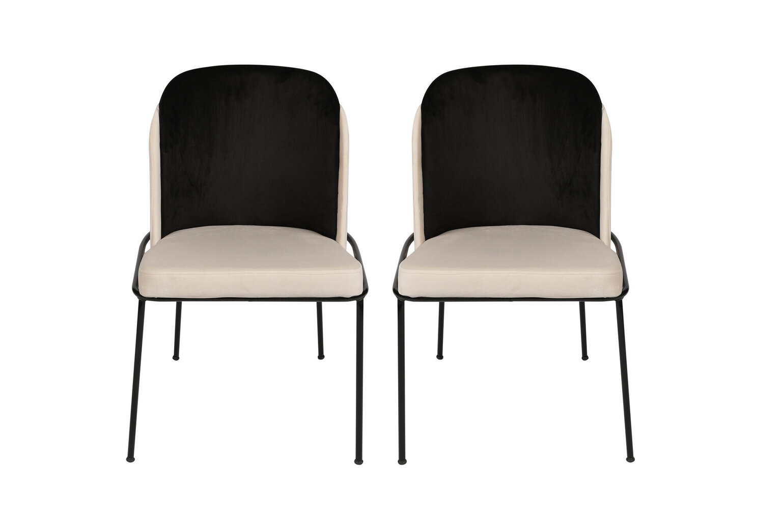 2 krēslu komplekts Kalune Design Dore 145 V2, melns/balts cena un informācija | Virtuves un ēdamistabas krēsli | 220.lv