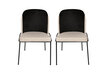 2 krēslu komplekts Kalune Design Dore 145 V2, melns/balts цена и информация | Virtuves un ēdamistabas krēsli | 220.lv