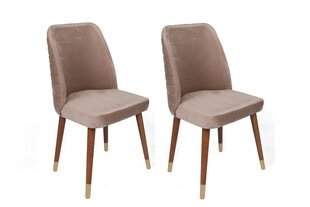 2 krēslu komplekts Kalune Design Hugo 384 V2, bēšs/melns цена и информация | Стулья для кухни и столовой | 220.lv