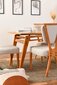 2 krēslu komplekts Asir Palace v2, brūns/balts cena un informācija | Virtuves un ēdamistabas krēsli | 220.lv
