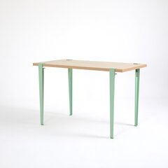 Обеденный стол Asir Eurotas, коричневый/зеленый цена и информация | Кухонные и обеденные столы | 220.lv