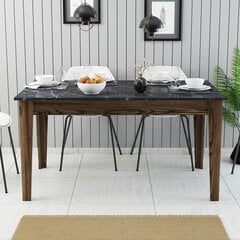 Обеденный стол Asir Milan 518, коричневый/черный цена и информация | Кухонные и обеденные столы | 220.lv