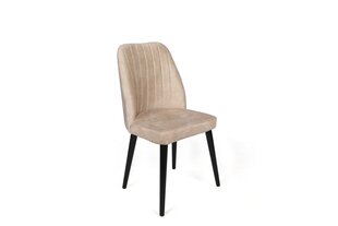 4 krēslu komplekts Kalune Design Alfa 434 V4, bēšs/melns cena un informācija | Virtuves un ēdamistabas krēsli | 220.lv