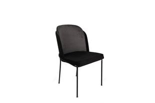 2 krēslu komplekts Kalune Design Dore 150 V2, melns/pelēks cena un informācija | Virtuves un ēdamistabas krēsli | 220.lv