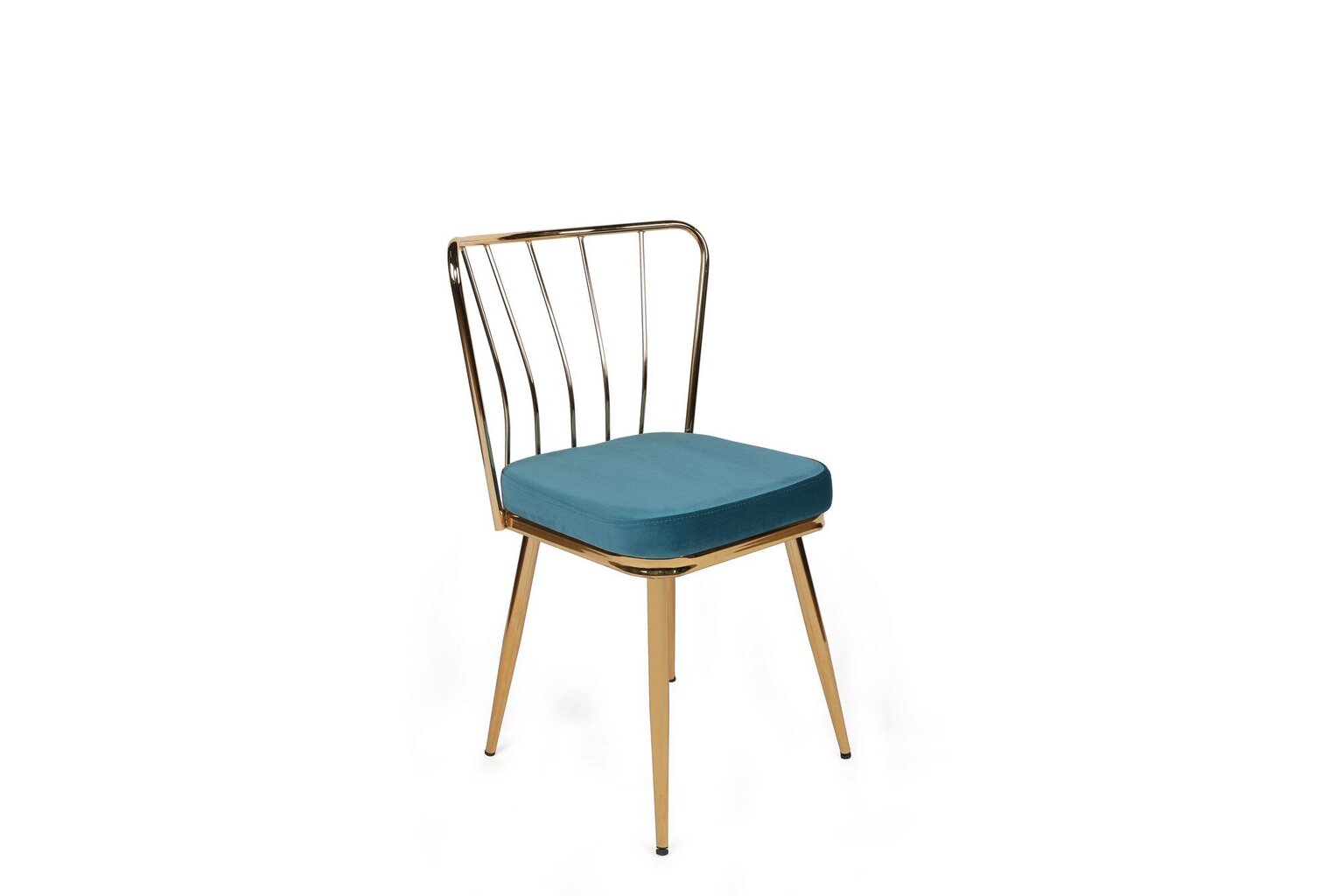 2 krēslu komplekts Kalune Design Yildiz 929 V2, zils/zelts цена и информация | Virtuves un ēdamistabas krēsli | 220.lv
