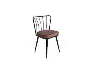 2 krēslu komplekts Kalune Design Yildiz 947 V2, brūns/melns cena un informācija | Virtuves un ēdamistabas krēsli | 220.lv
