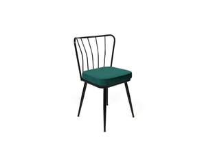 2 krēslu komplekts Kalune Design Yildiz 951 V2, zaļš/melns cena un informācija | Virtuves un ēdamistabas krēsli | 220.lv