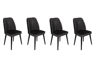 комплект из 4 стульев Kalune Design Alfa 437 V4, черный цена и информация | Стулья для кухни и столовой | 220.lv