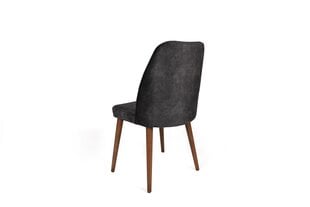 комплект из 4 стульев Kalune Design Alfa 467 V4, черный/коричневый цена и информация | Стулья для кухни и столовой | 220.lv