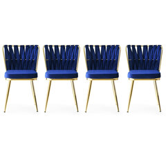 4 krēslu komplekts Kalune Design Kusakli 209 V4, zils cena un informācija | Virtuves un ēdamistabas krēsli | 220.lv
