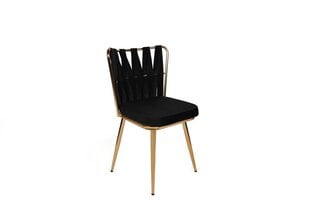 4 krēslu komplekts Kalune Design Kusakli 211 V4, melns cena un informācija | Virtuves un ēdamistabas krēsli | 220.lv