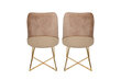 2 krēslu komplekts Kalune Design Madrid 913 V2, bēšs cena un informācija | Virtuves un ēdamistabas krēsli | 220.lv