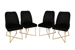 4 krēslu komplekts Kalune Design Madrid 911 V4, melns cena un informācija | Virtuves un ēdamistabas krēsli | 220.lv