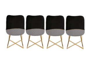 4 krēslu komplekts Kalune Design Madrid 911 V4, melns cena un informācija | Virtuves un ēdamistabas krēsli | 220.lv