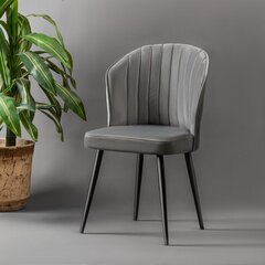 4 krēslu komplekts Kalune Design Rubi, pelēks cena un informācija | Virtuves un ēdamistabas krēsli | 220.lv
