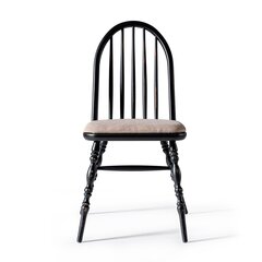 Ēdamistabas krēsls Kalune Design Albero 56, melns cena un informācija | Virtuves un ēdamistabas krēsli | 220.lv