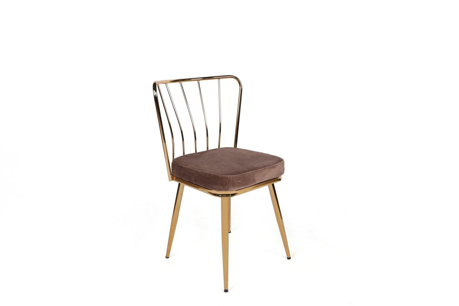 2 krēslu komplekts Kalune Design Yildiz 927 V2, brūns/zelts cena un informācija | Virtuves un ēdamistabas krēsli | 220.lv