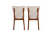 2 krēslu komplekts Kalune Design Elma 760 V2, bēšs cena un informācija | Virtuves un ēdamistabas krēsli | 220.lv