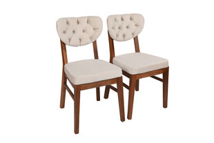 2 krēslu komplekts Kalune Design Elma 760 V2, bēšs cena un informācija | Virtuves un ēdamistabas krēsli | 220.lv