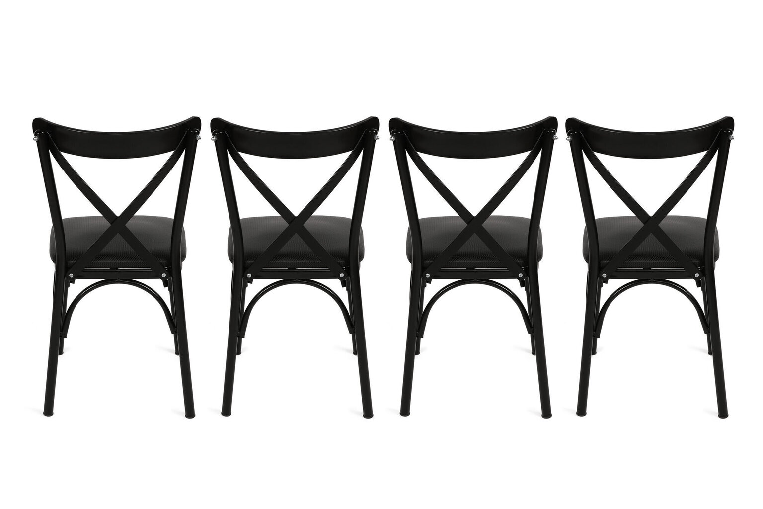 4 krēslu komplekts Kalune Design Ekol 1331 V4, melns cena un informācija | Virtuves un ēdamistabas krēsli | 220.lv