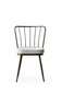 2 krēslu komplekts Kalune Design Yildiz 985 V2, balts/brūns cena un informācija | Virtuves un ēdamistabas krēsli | 220.lv