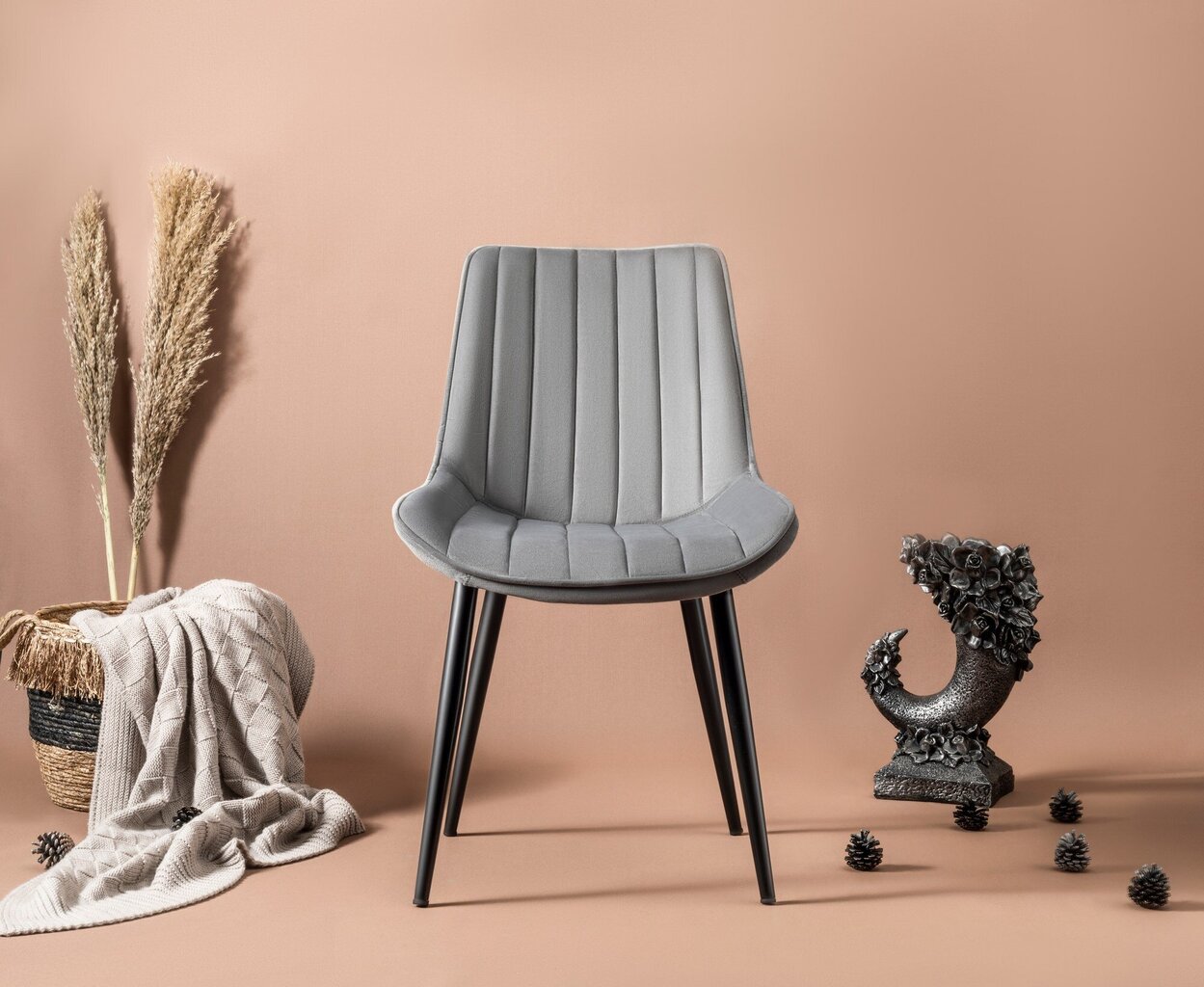 4 krēslu komplekts Kalune Design Venus, pelēks цена и информация | Virtuves un ēdamistabas krēsli | 220.lv