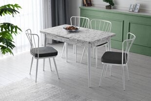 Обеденный стол Asir Ay 1183, серый/белый цена и информация | Кухонные и обеденные столы | 220.lv