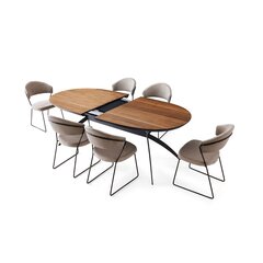Обеденный стол Asir TY - 971, коричневый/черный цена и информация | Кухонные и обеденные столы | 220.lv