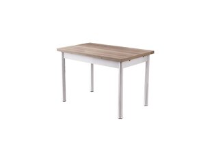 Обеденный стол Asir Polo - 1302, коричневый/белый цена и информация | Кухонные и обеденные столы | 220.lv