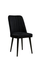 4 krēslu komplekts Kalune Design Polo, melns cena un informācija | Virtuves un ēdamistabas krēsli | 220.lv
